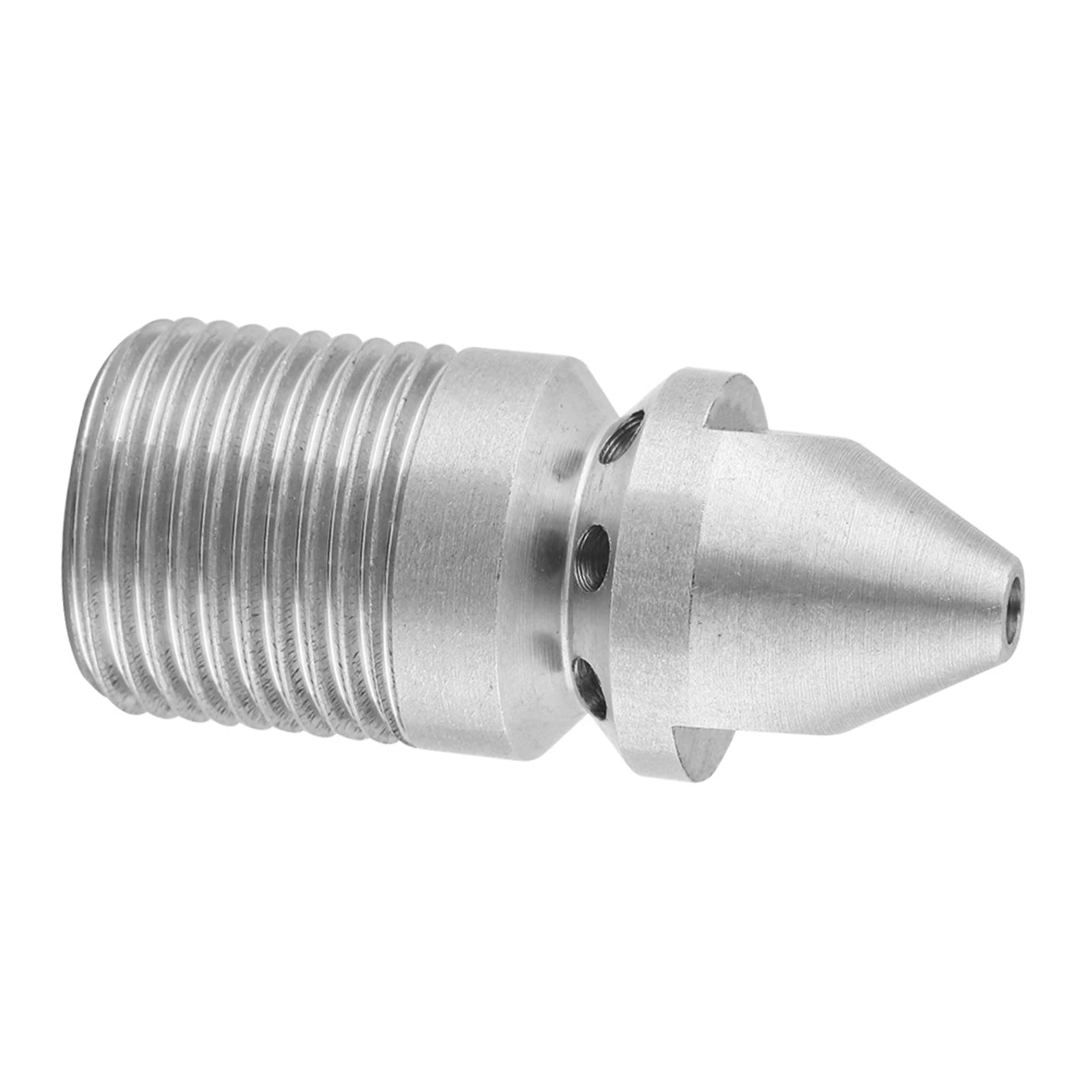 Sewer Cleaning Nozzle Stainless Steel SS304 Pressure Sewer Cleaning Pipe Drain Jetter Nozzle 3/8BSP Male Thread Jetter Nozzle Peaceful Pleasures Health and Wellness