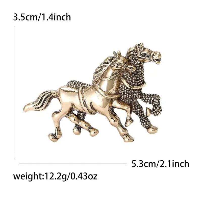 Enamel Horse Brooch | Vintage Zodiac Lapel Pin for Men & Women