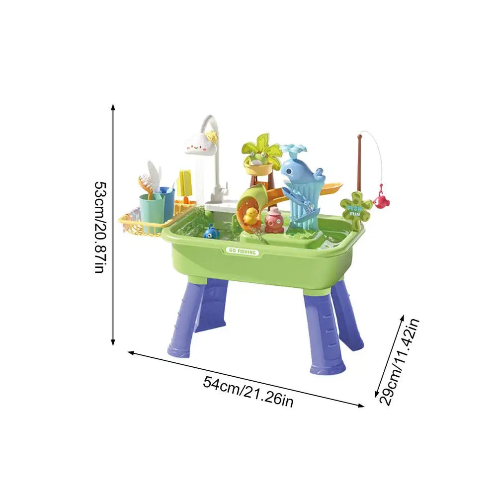 Kids Electric Water Play Kitchen Sink Toy – 4-in-1 Set