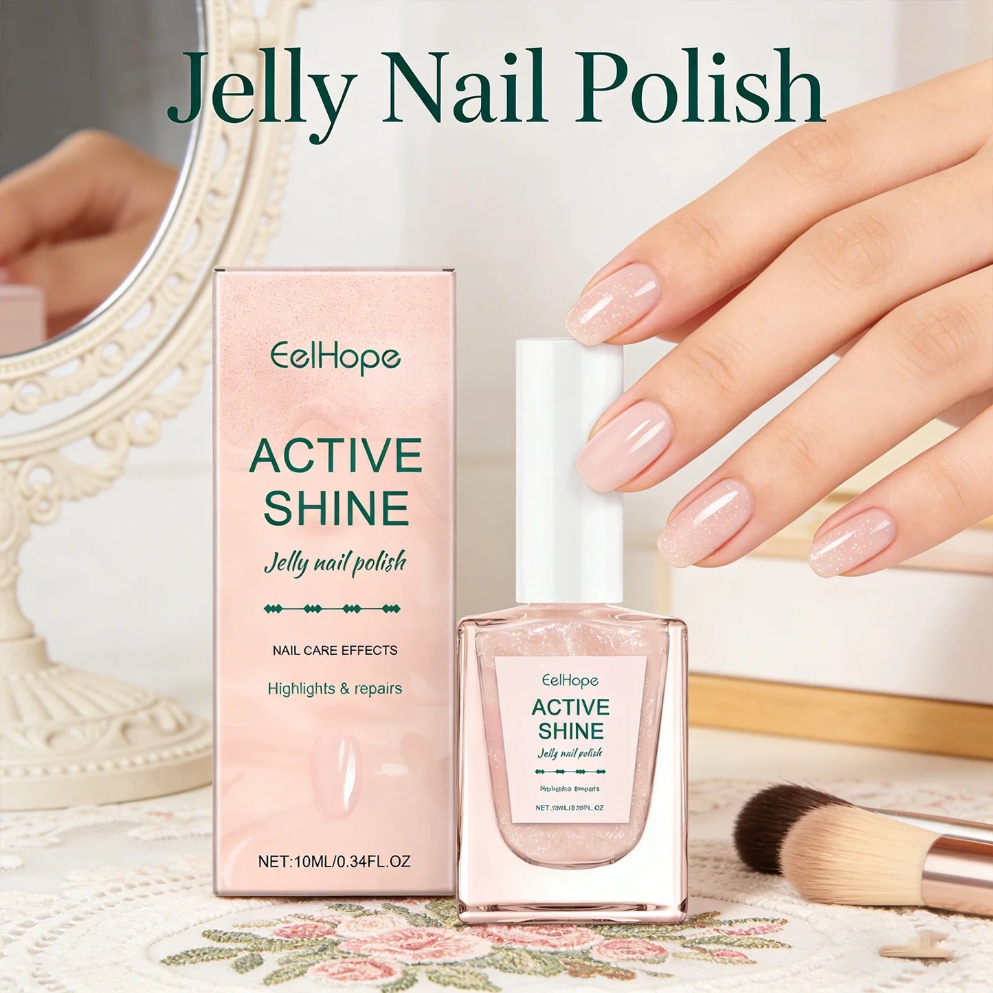 Jelly Gel Nail Polish Translucent Sheer UV LED Soak-Off 10ml