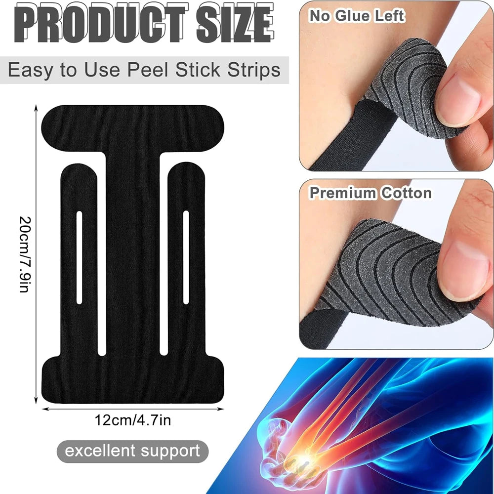 5PCS Kinesiology Tape for Elbow Pre Cut Waterproof Elbow Tape Athletic LatexTape Free Relief Muscle Support Pain for Sports Gym Peaceful Pleasures Health and Wellness