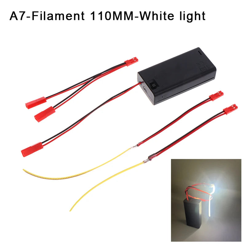 DC3V LED COB Filament Flexible Lamp 3000K 6000K 110mm 190mm 300mm Bulb Parts LED Diode Decor With AA Batteries Box Peaceful Pleasures Health and Wellness A7