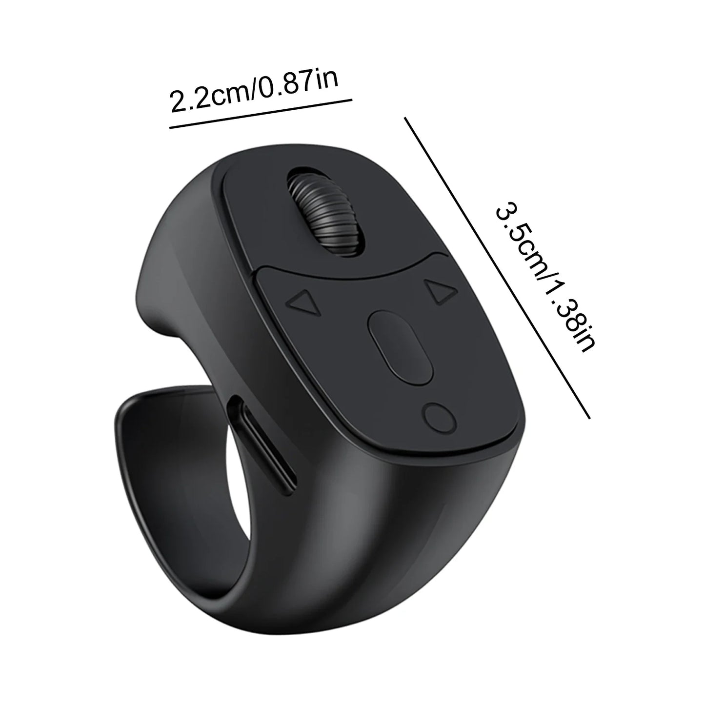 Bluetooth 5.3 Finger Ring Remote – Page Turner & Selfie