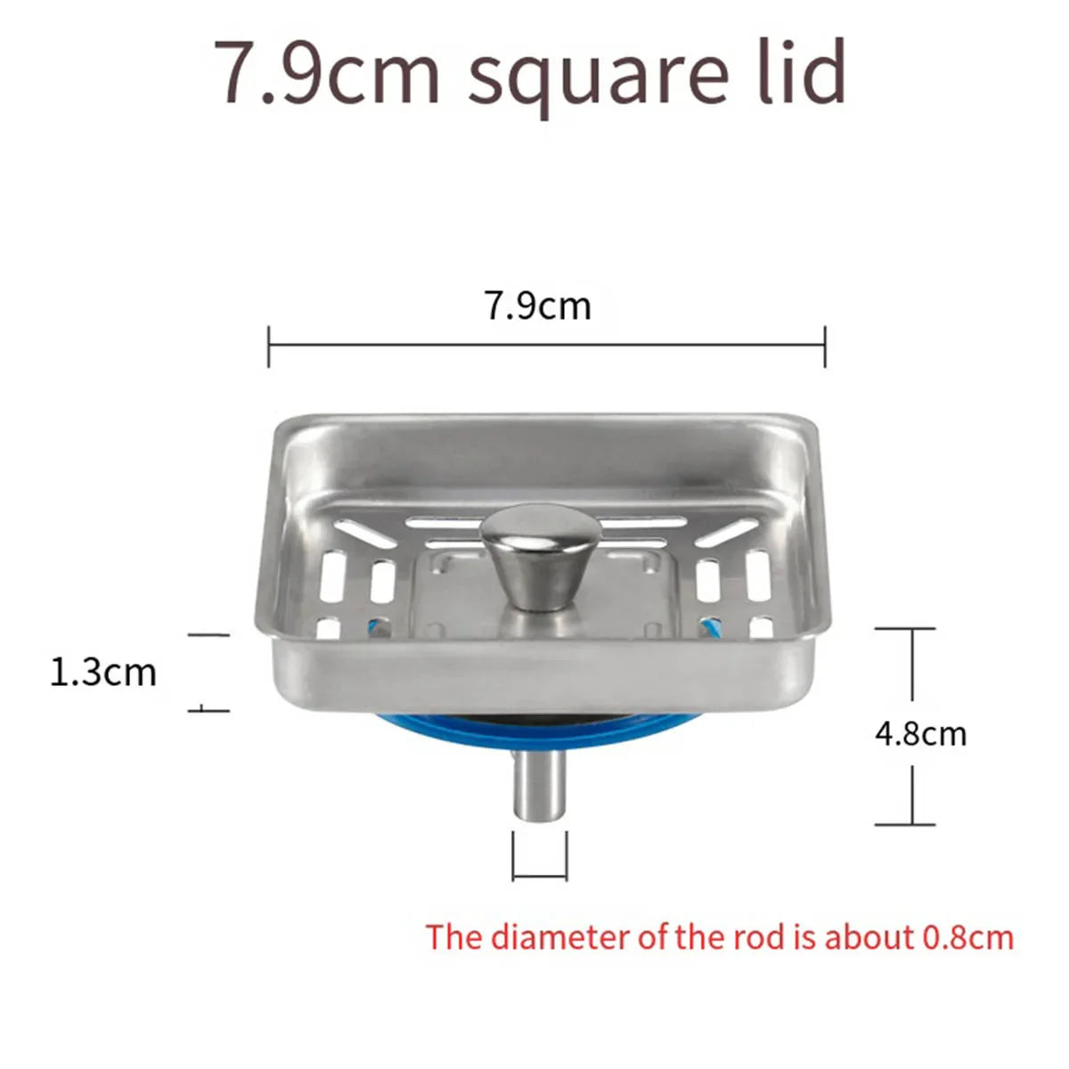 Square Stainless Steel Sink Strainer & Drain Filter | Kitchen & Bath