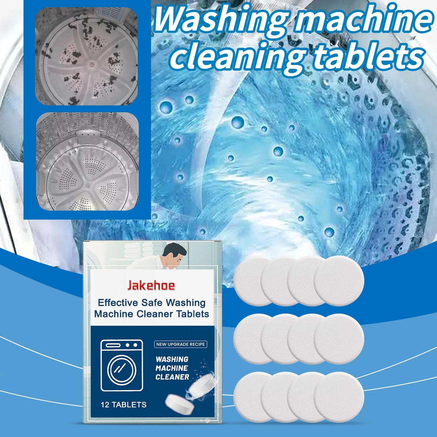 Washing Machine Cleaning Tablets Deeply Cleans Washing Machine Drum Removes Dirt&Odors Household Washing Machine CleaningTablets Peaceful Pleasures Health and Wellness