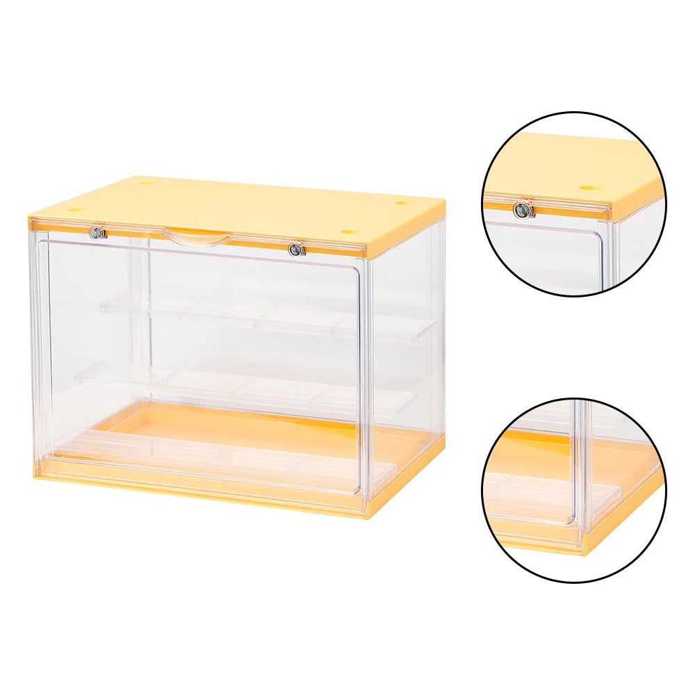 Blind Box Storage Display Rack, Bubble Mat Acrylic Doll Model Display Cabinet, Dustproof Doll Figurine Display Box Peaceful Pleasures Health and Wellness