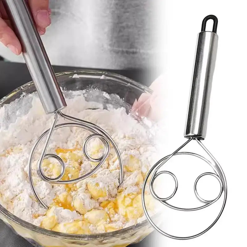 Stainless Steel Spiral Coil Whisk | Ergonomic, Dishwasher Safe