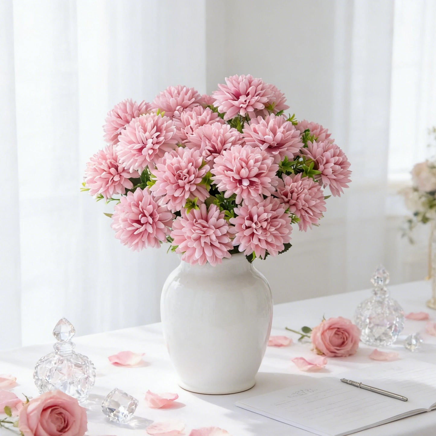 Silk Ball Chrysanthemum Artificial Flowers – Wedding & Home Décor