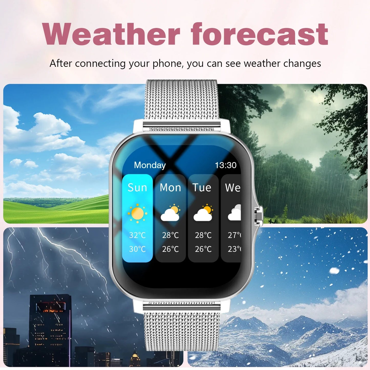 LOMAXFR Smart Watch – Bluetooth Calling, Fitness & Music