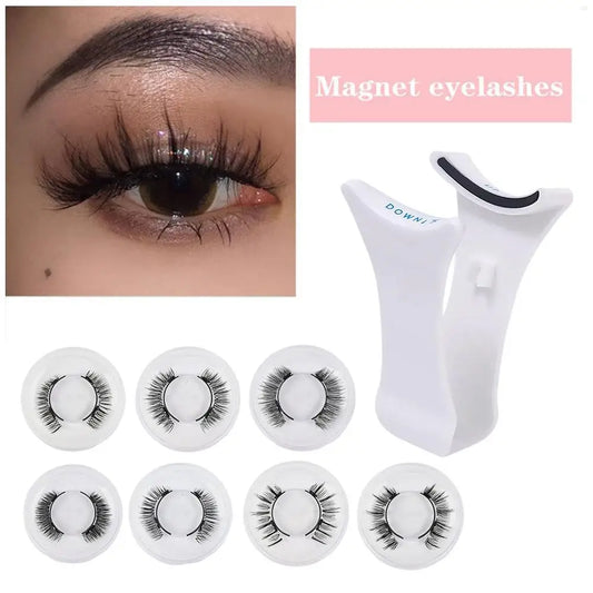 3D Magnetic Eyelashes Handmade Natural Magnetic False Eyelashes Reusable Magnetic Eyelashes Tweezers Set Peaceful Pleasures Health and Wellness