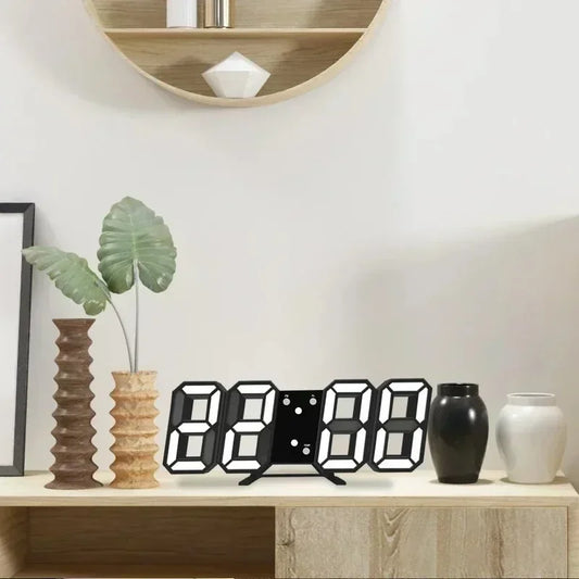 3D LED Digital Desk Clock – Alarm, Date & Temperature LED Alarm Clock Peaceful Pleasures Health and Wellness