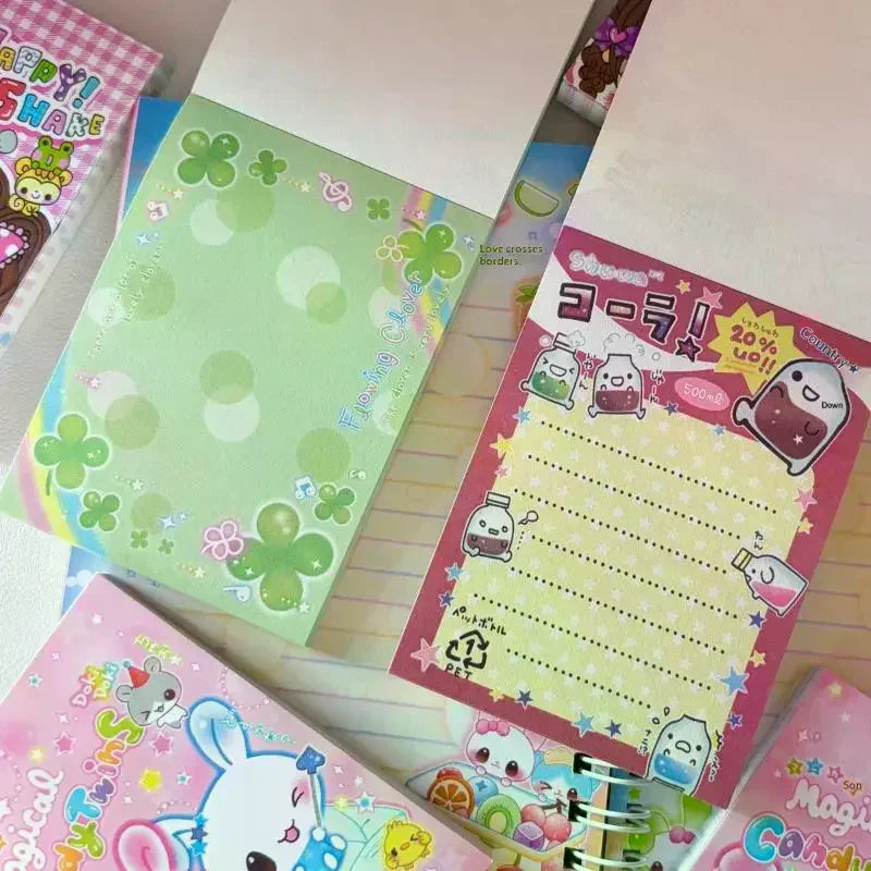 70-Sheet Retro Japanese Rabbit Memo Notepad | Kawaii Journal Pad