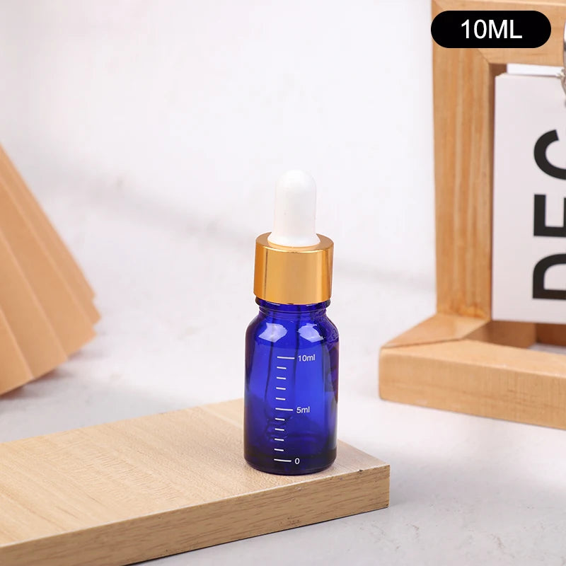 Blue Glass Dropper Bottles 5ml–100ml | Refillable Essential Oil