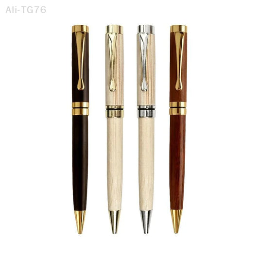 Premium Metal & Sandalwood Rotating Ballpoint Pen + Gift Case Luxury Ballpoint Pen Peaceful Pleasures Health and Wellness