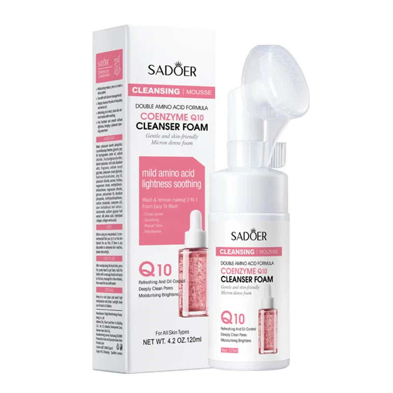 SADOER Q10 Vitamin C Brightening Foam Facial Cleanser