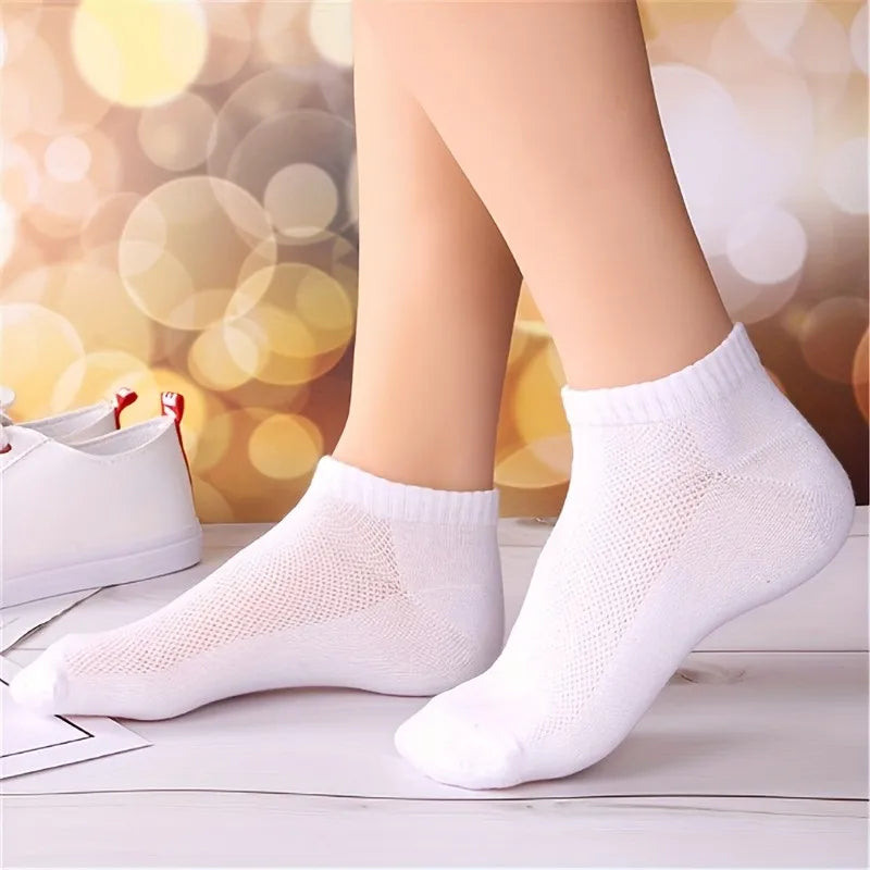 5-Pack Breathable Mesh Ankle Socks | Unisex Low Cut Sports Ankle Socks Peaceful Pleasures Health and Wellness