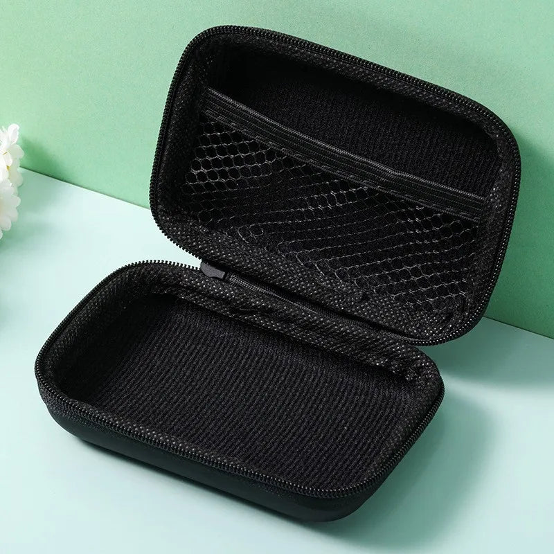 Organizing Storage Bag for Data Cable Phone Charger Headphone - Zipper Change Bag - Home Office Essential Peaceful Pleasures Health and Wellness black M