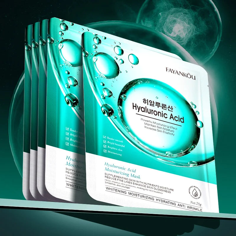 Hyaluronic Acid Face Mask – Anti-Aging & Moisturizing, 5 Pack