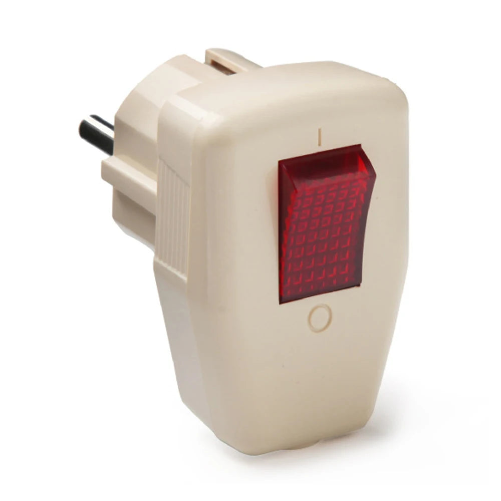 German Schuko EU Rewireable Plug ON/OFF Switch 250V 16A CEE 7/7