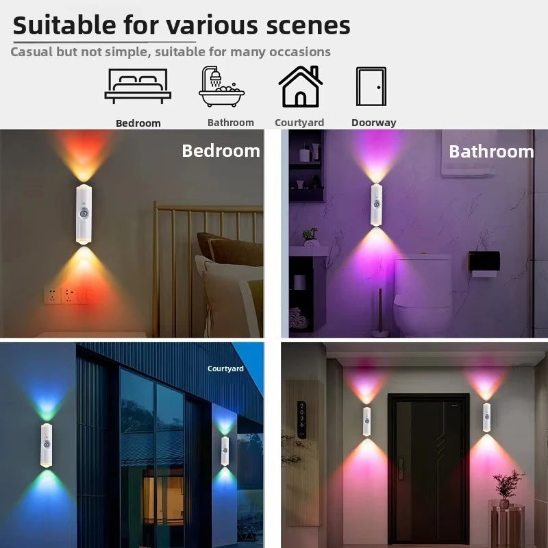 RGB Motion Sensor Night Light | Rechargeable Magnetic Spotlight Motion Sensor Night Light Peaceful Pleasures Health and Wellness