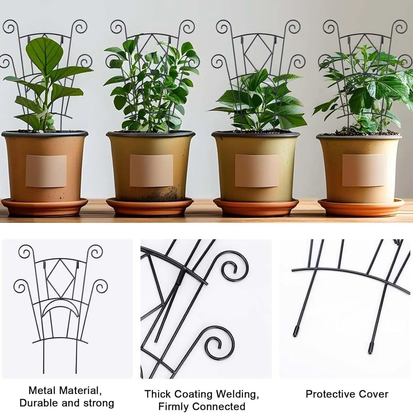 Trellis For Climbing Plants Indoor Garden Metal Plant Support Clematis Stakes For Indoor Outdoor Balcony Vines Pothos Monstera Peaceful Pleasures Health and Wellness