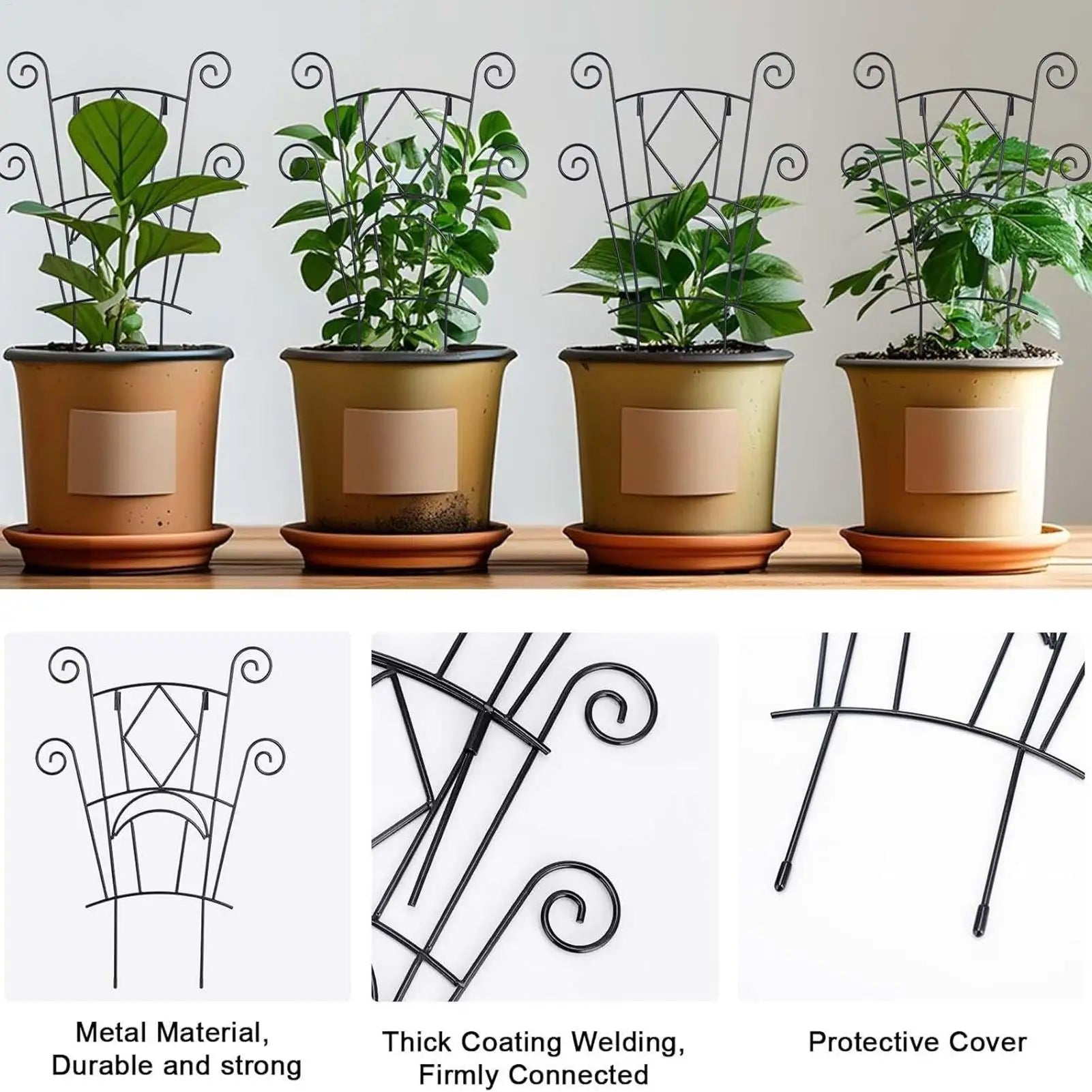 Trellis For Climbing Plants Indoor Garden Metal Plant Support Clematis Stakes For Indoor Outdoor Balcony Vines Pothos Monstera Peaceful Pleasures Health and Wellness