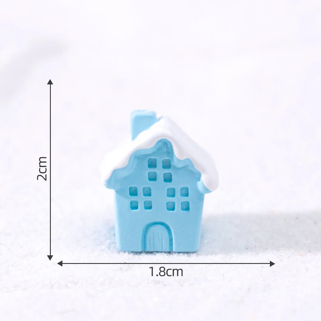 Mini Christmas Figurine Snowman Santa Claus Xmas Tree Deer Carriage Bell Figurine Home Bonsai Decor Micro Landscape Ornament Peaceful Pleasures Health and Wellness 6