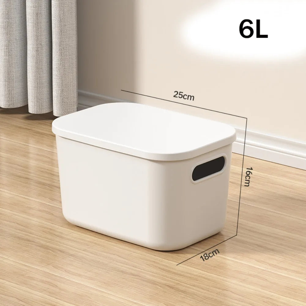 Stackable Plastic Storage Box with Lid | Home Organizer