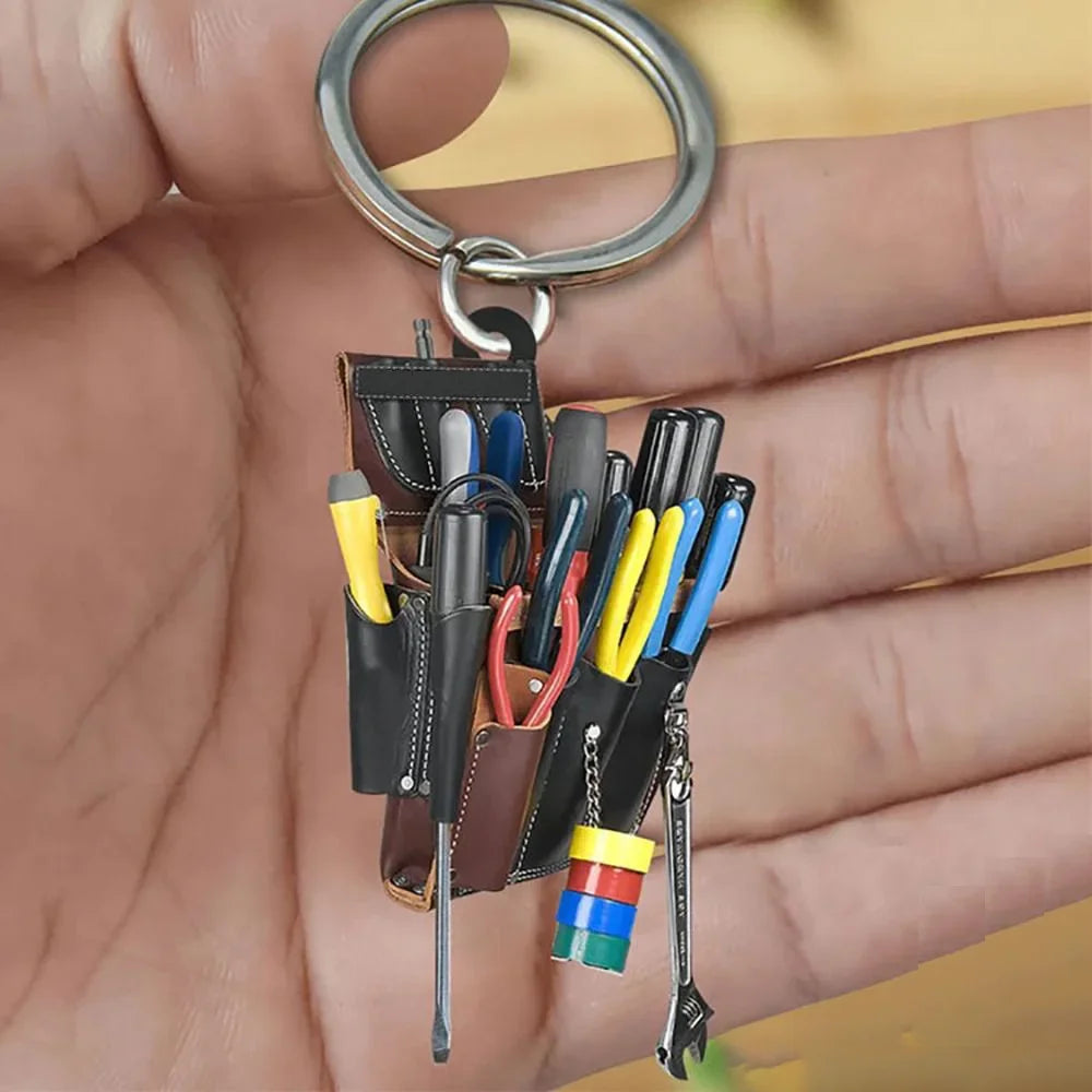 50PCS Acrylic Electrician Tool Keychains | Bag Charm Gift Set