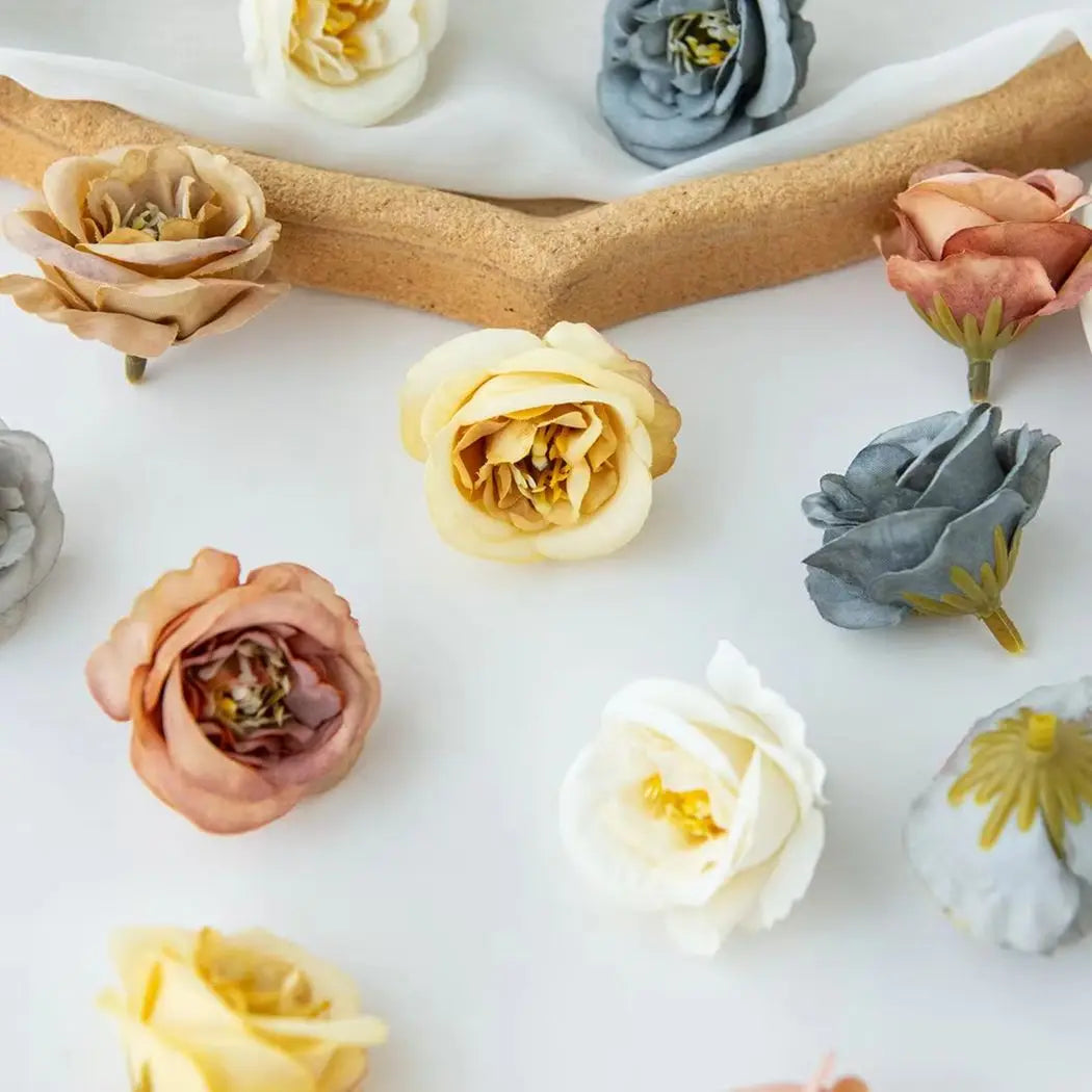 Artificial Silk Rose Flower Heads 20/40 Pcs – Wedding & DIY Decor