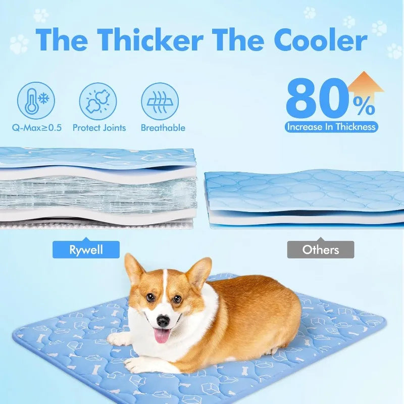 Large Pet Cooling Mat – Gel Pad for Dogs & Cats Summer Heat