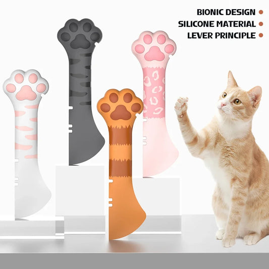 Pet Can Opener Spoon & Lid – Silicone Cat Paw Feeding Scoop Pet Feeding Spoon Peaceful Pleasures Health and Wellness