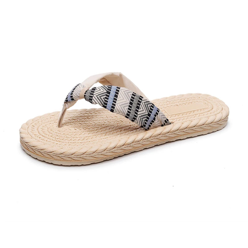 Women's Bohemian Beach Flip Flops | Flat Summer Slippers