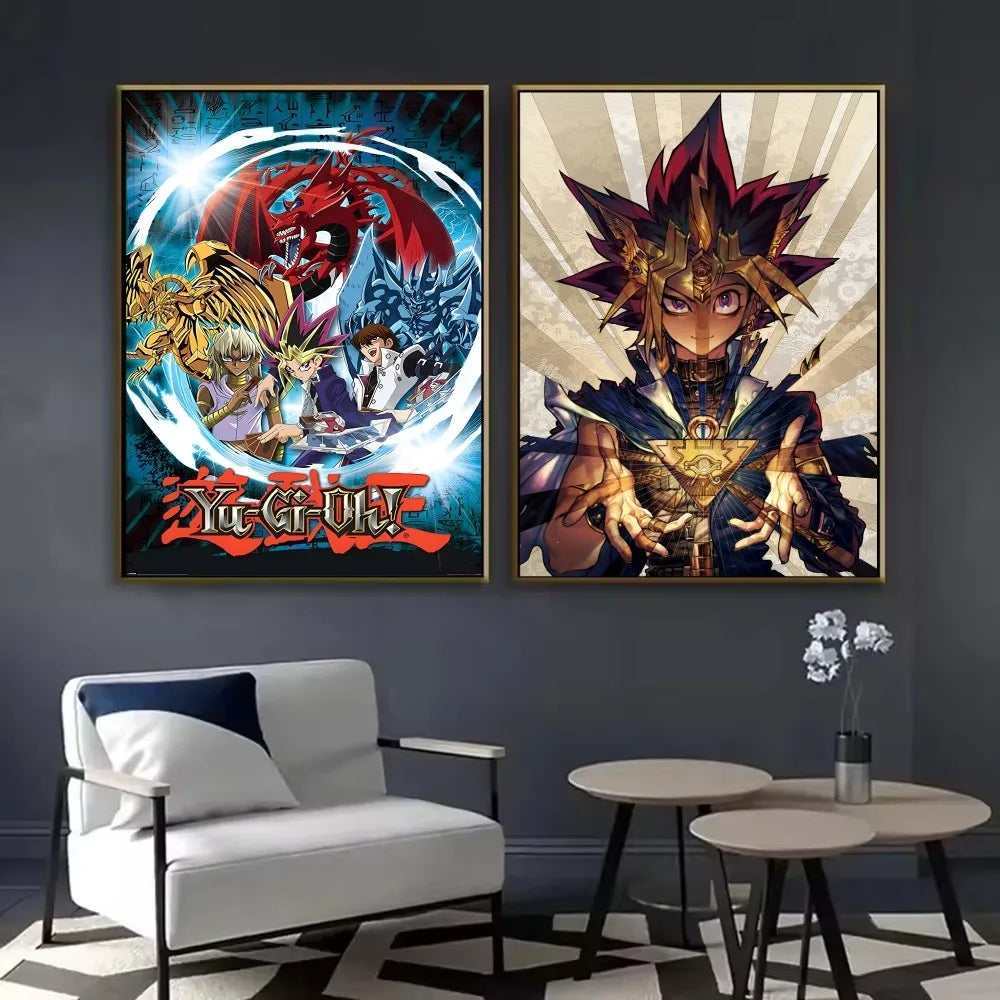 Yu-Gi-Oh! Classic Anime Poster HD Waterproof PVC Wall Art Anime Wall Poster Peaceful Pleasures Health and Wellness