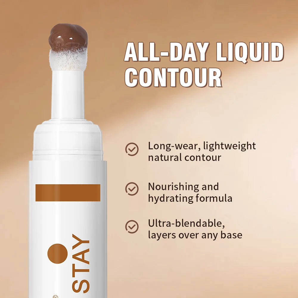 Face Contour Stick Long Lasting Makeup Silky-smooth Texture 3D Contour Blush Stick Concealer Cream Makeup Tool Cosmetics Peaceful Pleasures Health and Wellness