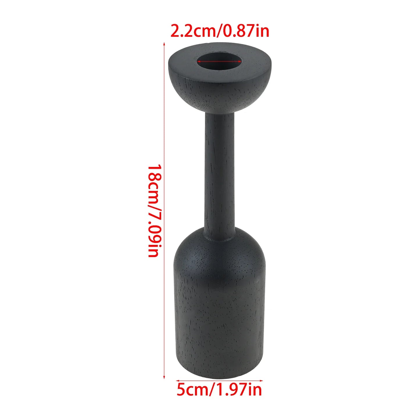 Black Wooden Candlestick Holders Set of 3 | Home Decor