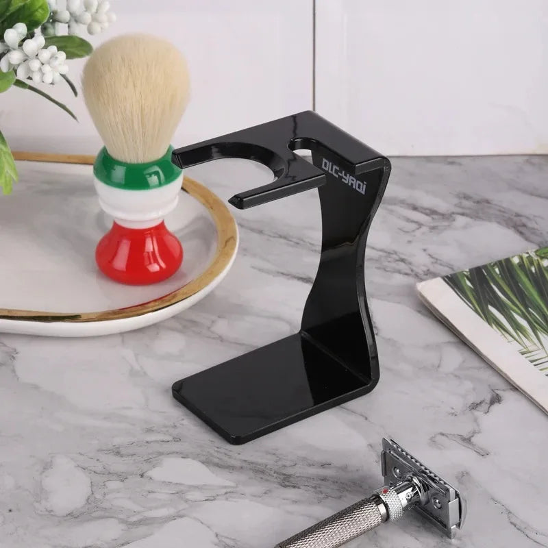 YAQI Acrylic Razor & Shaving Brush Holder – Black or White