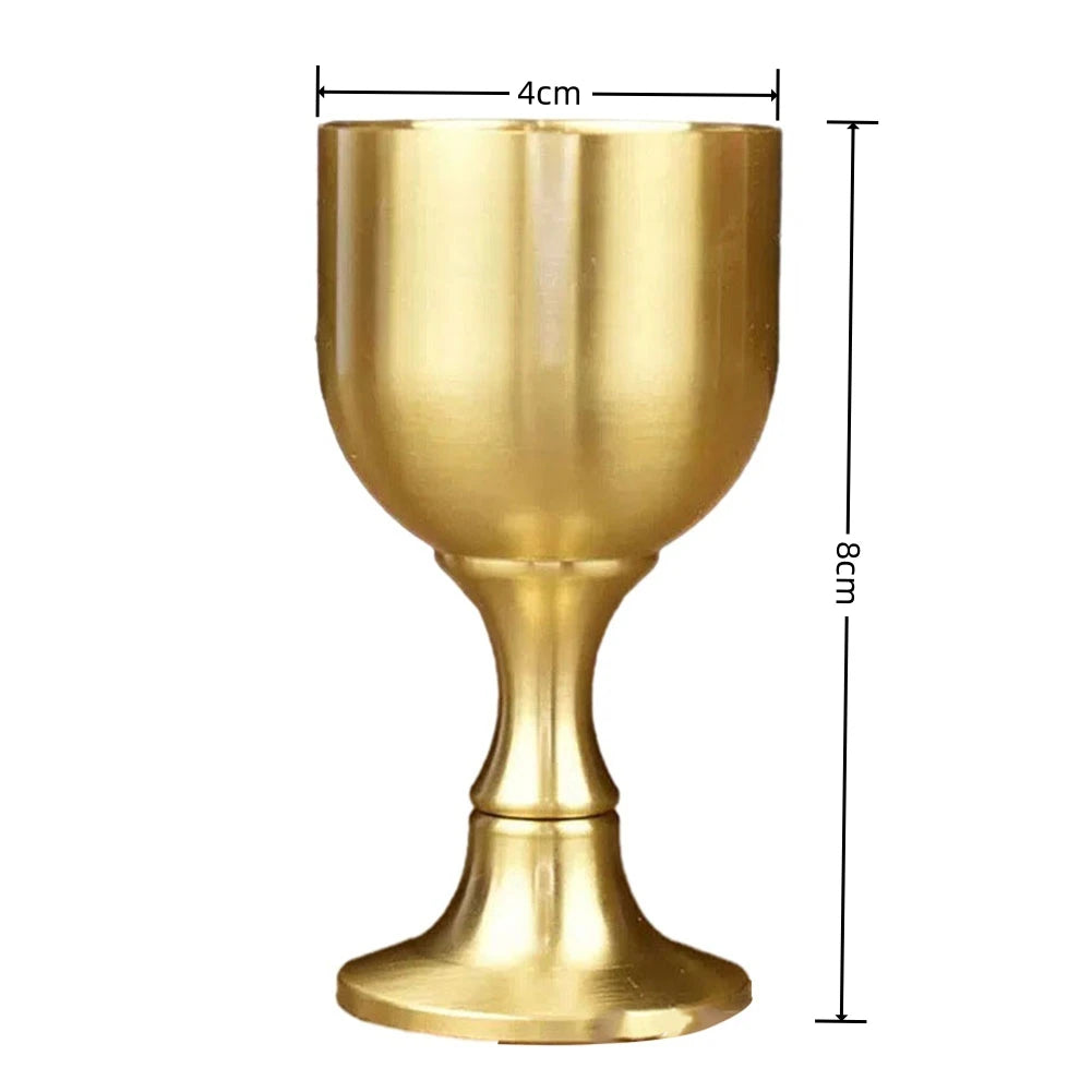 Vintage Brass Wine Glass Drinking Liquor Tumbler Cup Mug Party Bar