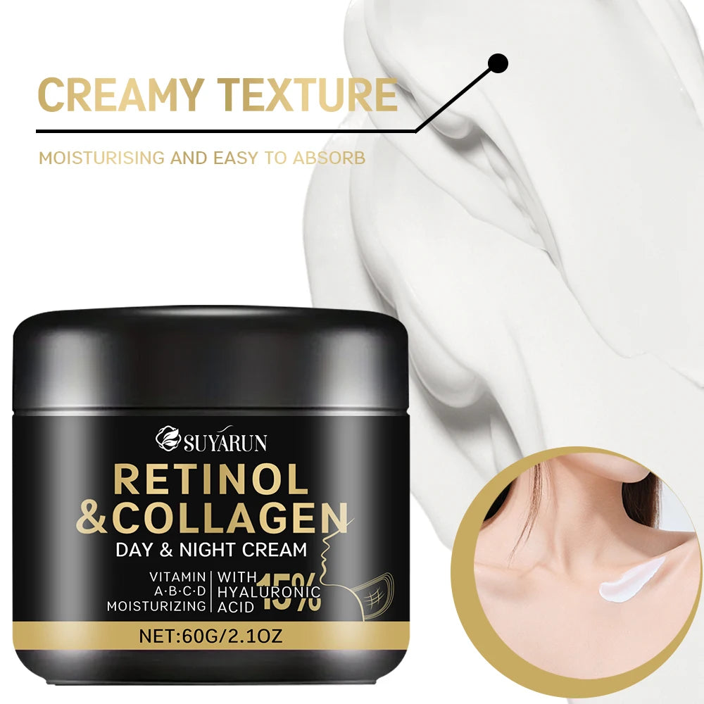 SUYARUN Retinol Collagen Neck Cream - Anti-Aging Firming Treatment for Wrinkles, Lifting Moisturizer (Organic, Unisex). Peaceful Pleasures Health and Wellness
