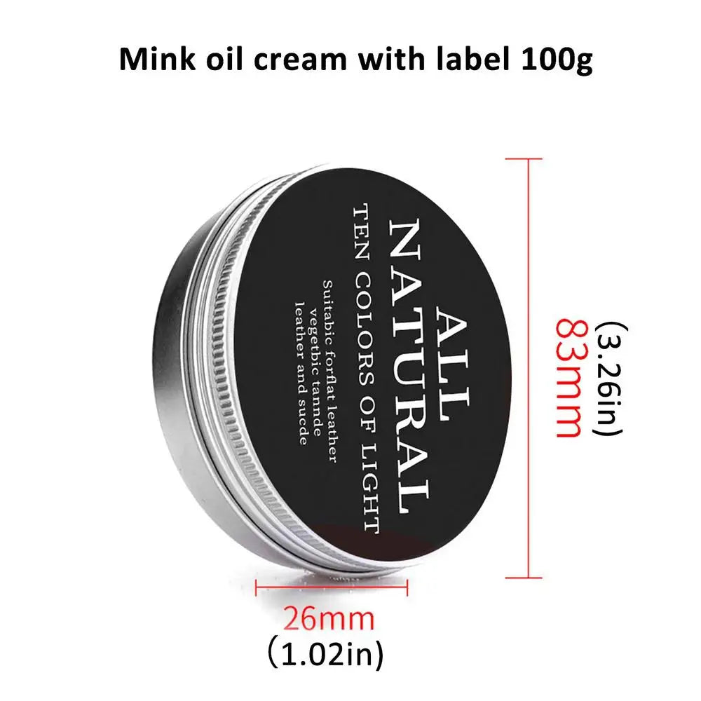 30/50/100g Leather Care Cream Mink Oil Cream For Leather Shoes Bags Leather Maintenance Cream Practical Leathercraft Accessories Peaceful Pleasures Health and Wellness 100g China Mainland