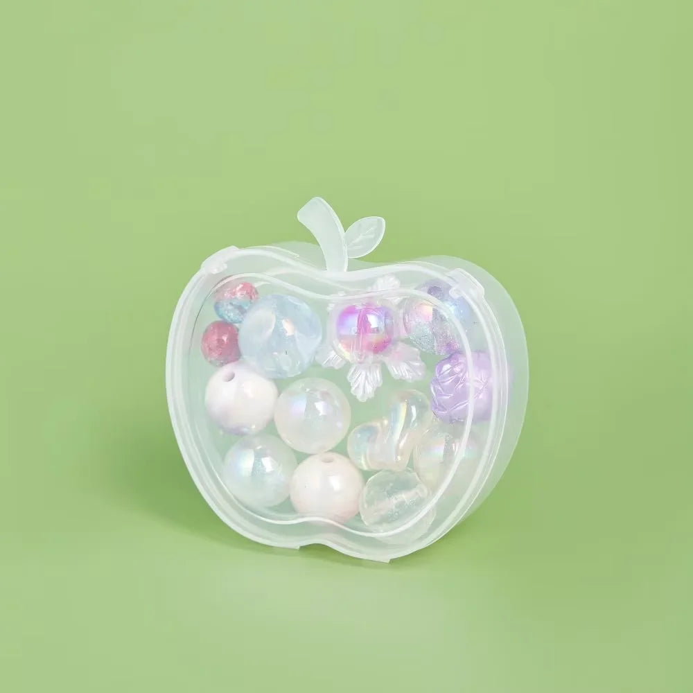 8pcs Rectangular and Apple Shaped Plastic Transparent Storage Portable Sealed Storage Box with Lid Jewelry Anti Oxidation Boxs Peaceful Pleasures Health and Wellness 16pcs