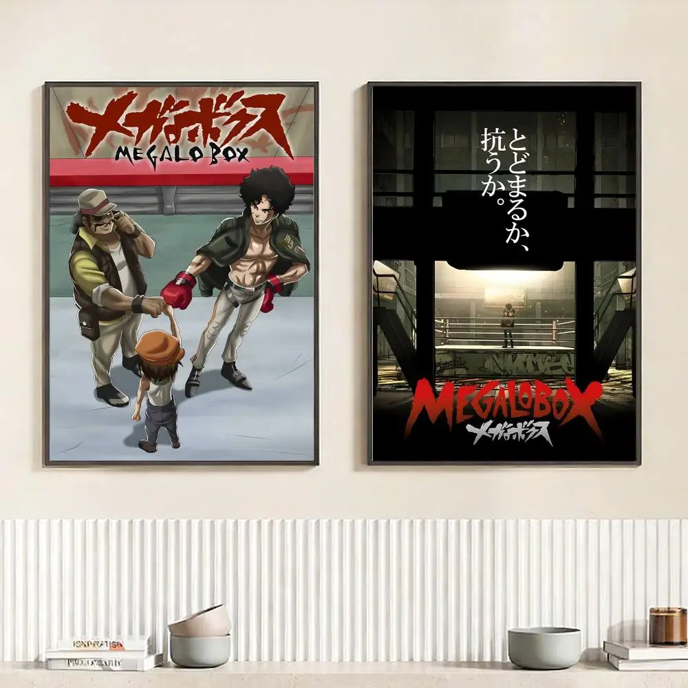 Megalobox Anime Poster HD Self-Adhesive Waterproof Wall Art Anime Wall Poster Peaceful Pleasures Health and Wellness