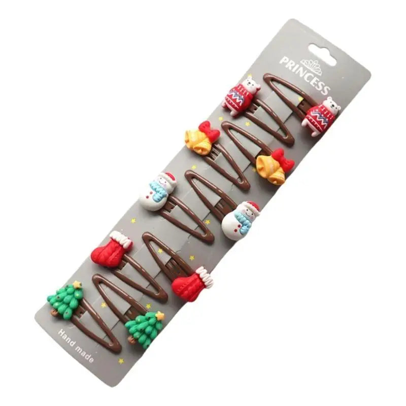 Christmas Hair Clips for Girls – Holiday Barrette Set 8–10pc