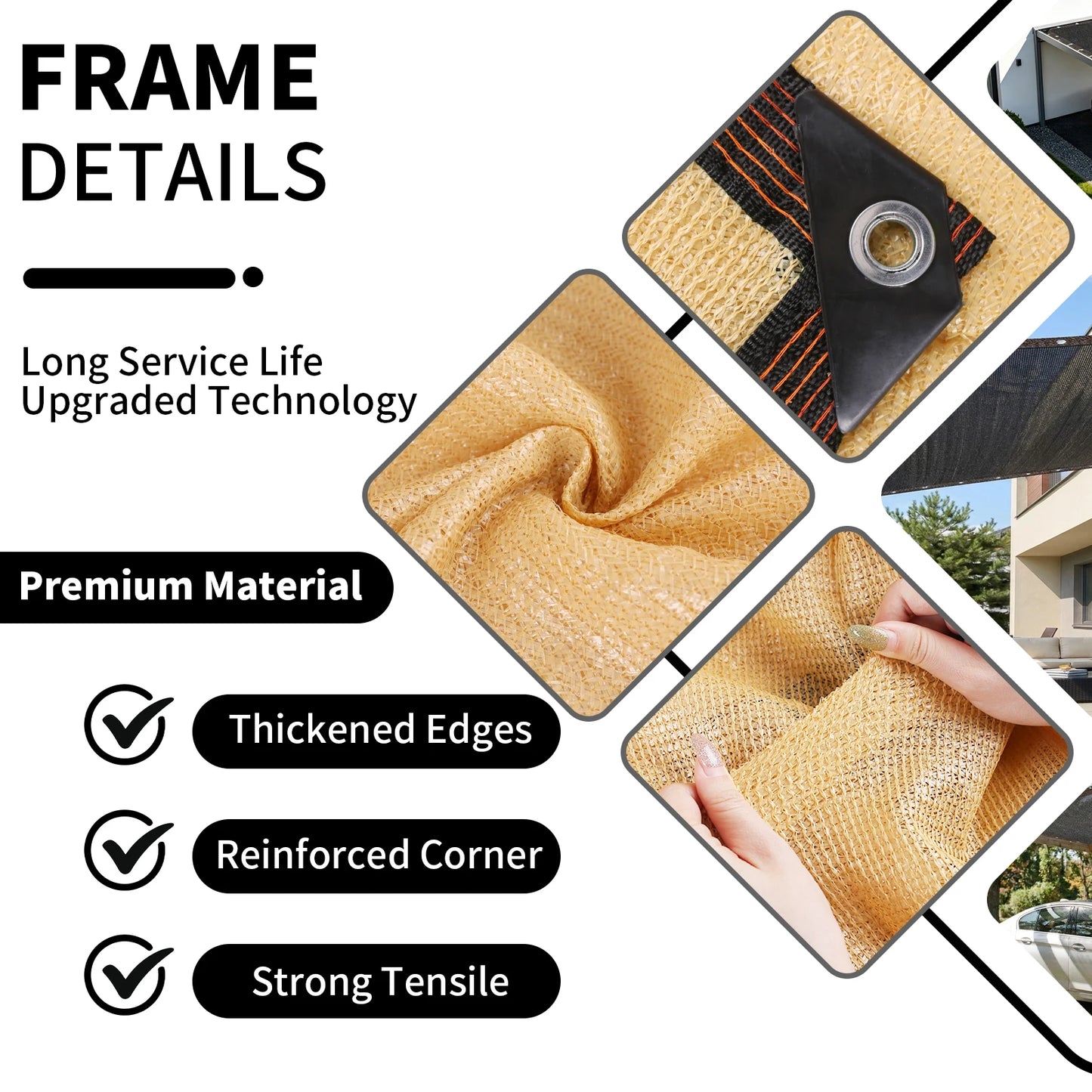 UV Sun Shade Net with Grommets | Garden & Outdoor Mesh Tarp