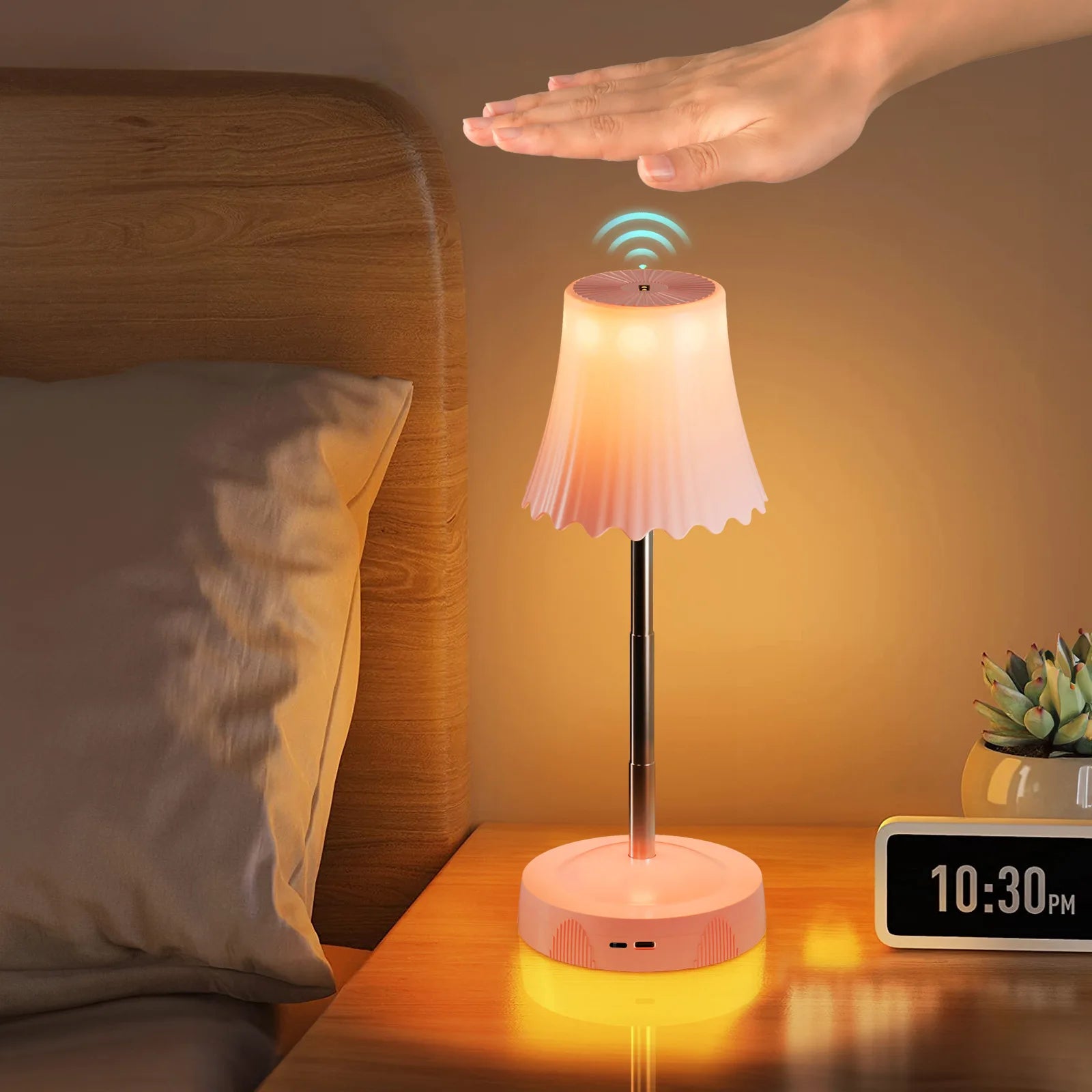 New Arrival RGB LED Night Lamp Hand Gesture Sensor Creative Night Light Dorm Room Bedside Lamp USB Charging 2600mah Peaceful Pleasures Health and Wellness
