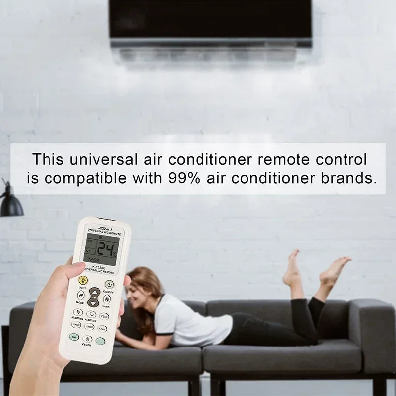 Air Conditioning Universal Remote Control One Click Settings For All Mainstream Brands Without Code LCD Display 1000 In 1 Peaceful Pleasures Health and Wellness