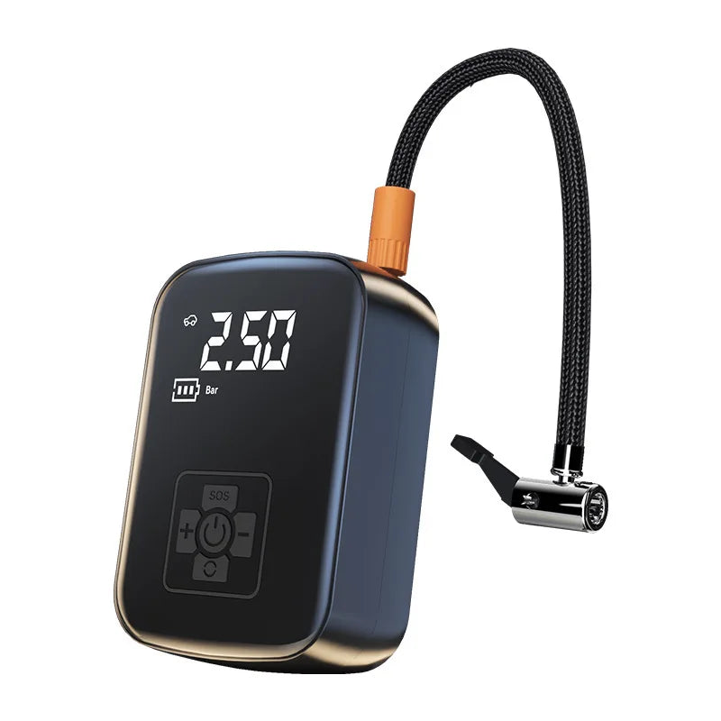 Car-mounted Wireless Inflation Pump Portable Air Pump for Cars Electric Tire Inflation Device for Small Cars Inflating The Tires Peaceful Pleasures Health and Wellness Wired