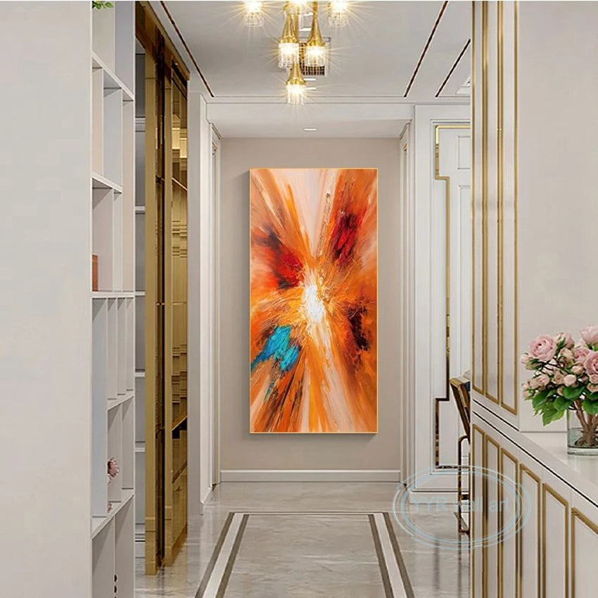 Vertical Wall Decoration Poster Handmade Acrylic Abstract Art Oil Painting Living Room Bedroom Hotel Porch Custom Size New Mural Peaceful Pleasures Health and Wellness