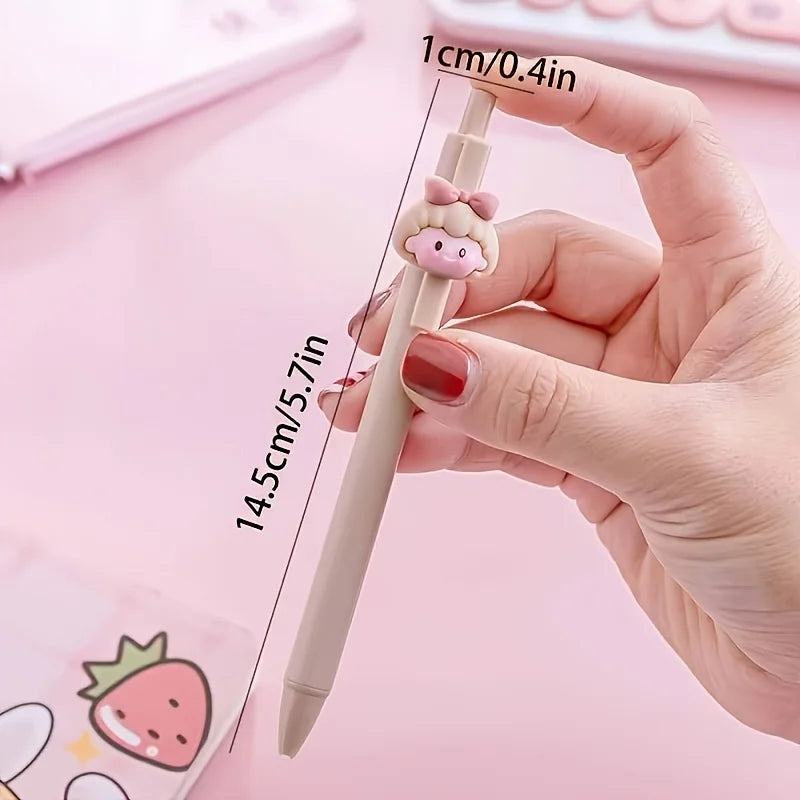 12-Pack Cute Ballpoint Pens | Bunny & Bow Designs, Black Ink