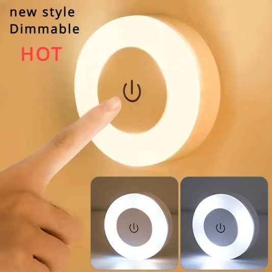 Mood Light Dimmable Demon Slayer Magnetic Rechargeable Lamps Room Decoration Interior Stich Portable Round USB Neon Decorations Peaceful Pleasures Health and Wellness